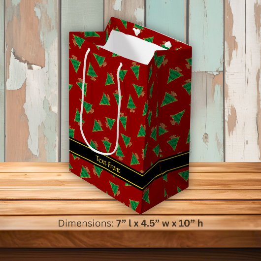 Weihnachtsbaummuster Mittlere Geschenktüte