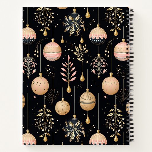 Weihnachtsbaummuster Muster Rezept Notizblock (Rückseite)