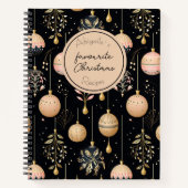 Weihnachtsbaummuster Muster Rezept Notizblock (Vorderseite)