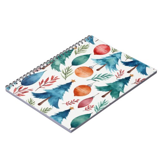 Weihnachtsbaummuster Notizblock (Linke Seite)