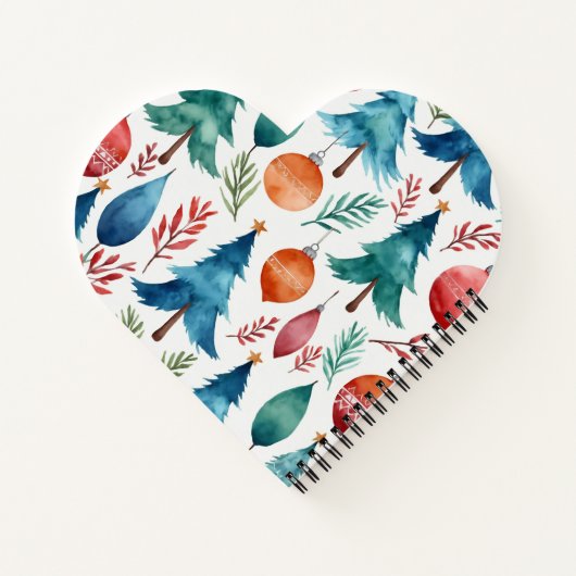 Weihnachtsbaummuster Notizblock (Rückseite)