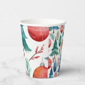 Weihnachtsbaummuster Pappbecher (Rechts)