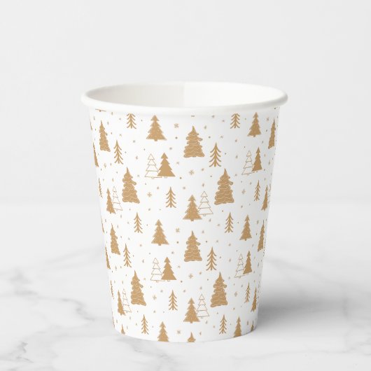 Weihnachtsbaummuster Pappbecher (Links)