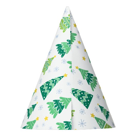 Weihnachtsbaummuster Partyhütchen (Rückseite)