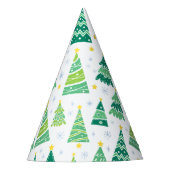 Weihnachtsbaummuster Partyhütchen (Vorderseite)