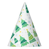 Weihnachtsbaummuster Partyhütchen (Links)