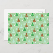 Weihnachtsbaummuster Postkarte (Vorne/Hinten)