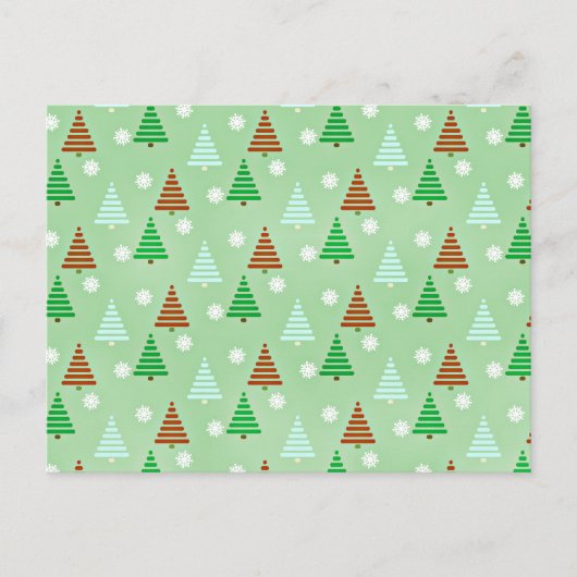 Weihnachtsbaummuster Postkarte (Vorderseite)