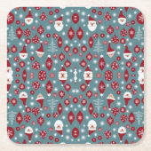 Weihnachtsbaummuster Rechteckiger Pappuntersetzer (Vorderseite)