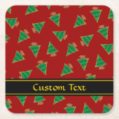 Weihnachtsbaummuster Rechteckiger Pappuntersetzer (Vorderseite)