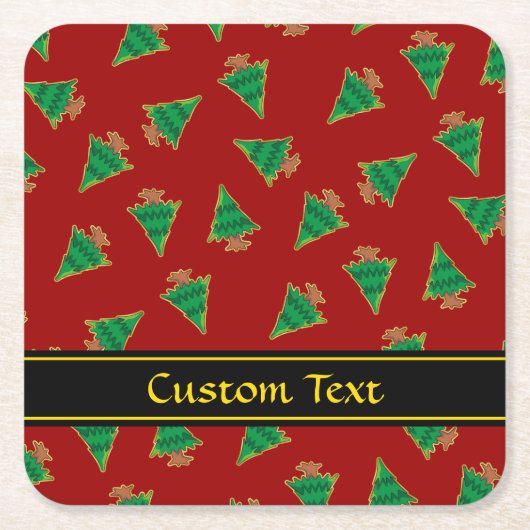 Weihnachtsbaummuster Rechteckiger Pappuntersetzer (Vorderseite)