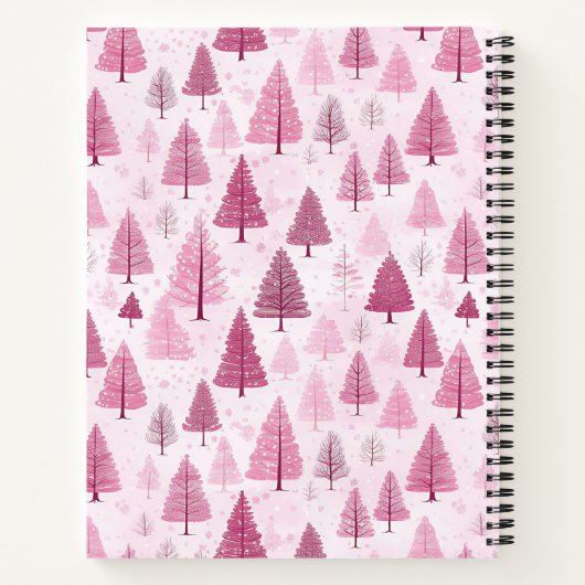 Weihnachtsbaummuster Rezept Notizblock (Rückseite)