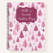 Weihnachtsbaummuster Rezept Notizblock (Vorderseite)