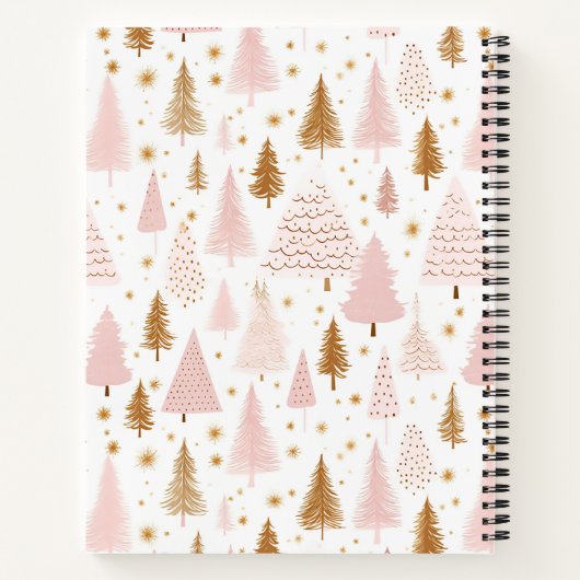 Weihnachtsbaummuster Rezept Notizblock (Rückseite)