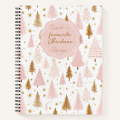 Weihnachtsbaummuster Rezept Notizblock (Vorderseite)