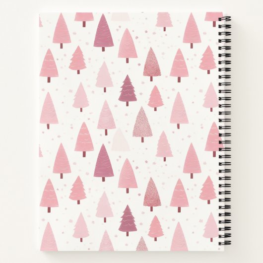 Weihnachtsbaummuster Rezept Notizblock (Rückseite)