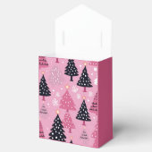 Weihnachtsbaummuster Rosa Gaumenschachtel Geschenkschachtel (Geöffnet)