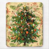 Weihnachtsbaummuster rustikaler Retro Mousepad (Vorne)