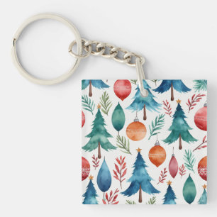 Weihnachtsbaummuster Schlüsselanhänger