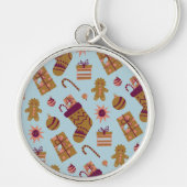 Weihnachtsbaummuster Schlüsselanhänger (Vorne)
