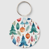 Weihnachtsbaummuster Schlüsselanhänger (Vorderseite)