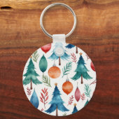 Weihnachtsbaummuster Schlüsselanhänger (Rückseite)