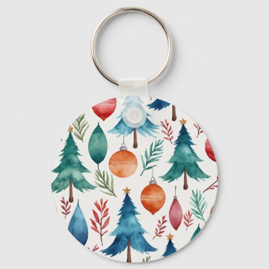 Weihnachtsbaummuster Schlüsselanhänger (Rückseite)