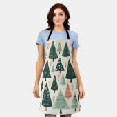 Weihnachtsbaummuster Schürze (Getragen)