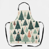 Weihnachtsbaummuster Schürze (Vorderseite)
