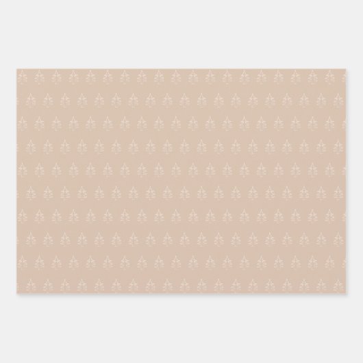 Weihnachtsbaummuster Schwarz-Weiß-Grün Geschenkpapier Set (Vorderseite 3)