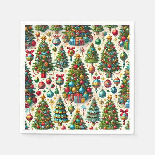 Weihnachtsbaummuster Serviette (Vorderseite)