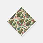 Weihnachtsbaummuster Serviette (Ecke)