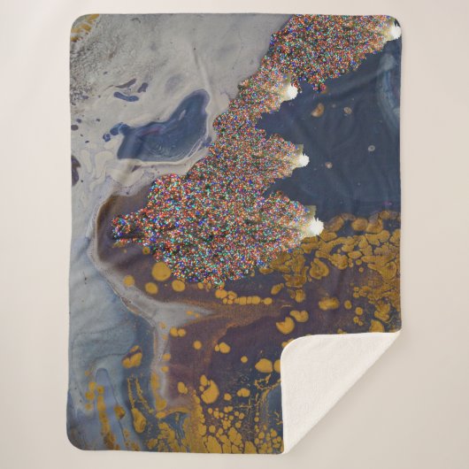 Weihnachtsbaummuster Sherpadecke (Vorderseite)