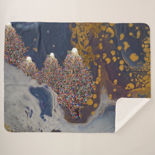 Weihnachtsbaummuster Sherpadecke (Vorderseite (Horizontal))