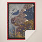 Weihnachtsbaummuster Sherpadecke (Vorderseite)