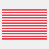 Weihnachtsbaummuster & Streifen | Niedlich modern Geschenkpapier Set (Vorderseite 3)