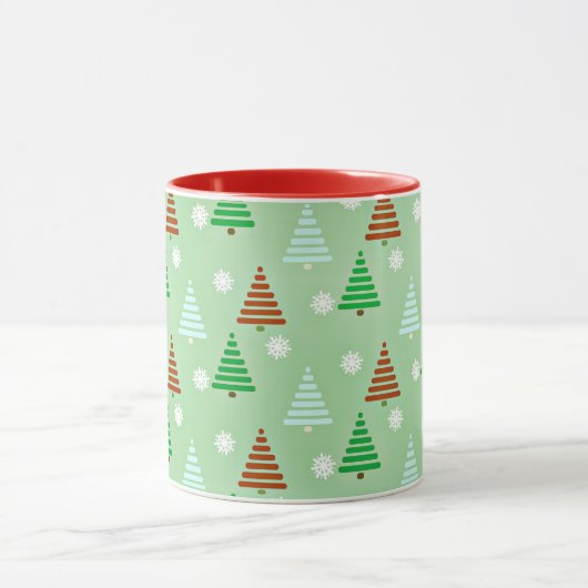 Weihnachtsbaummuster Tasse (Zentrum)