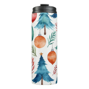 Weihnachtsbaummuster Thermosbecher