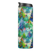 Weihnachtsbaummuster Thermosbecher (Nach rechts gedreht)