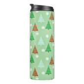 Weihnachtsbaummuster Thermosbecher (Nach rechts gedreht)