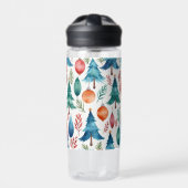 Weihnachtsbaummuster Trinkflasche (Vorderseite)