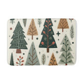 Weihnachtsbaummuster Vintager Urlaub Badematte (Vorderseite)