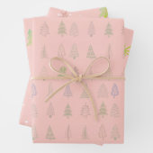 Weihnachtsbaummuster Wasserfarbe Frohe Weihnachten Geschenkpapier Set (Beispiel)