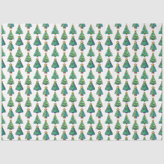 Weihnachtsbaummuster, Weihnachten Seidenpapier (Vorderseite)