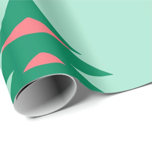 Weihnachtsbaummuster Winterverpackung Geschenkpapier (Rolleneckpunkt)