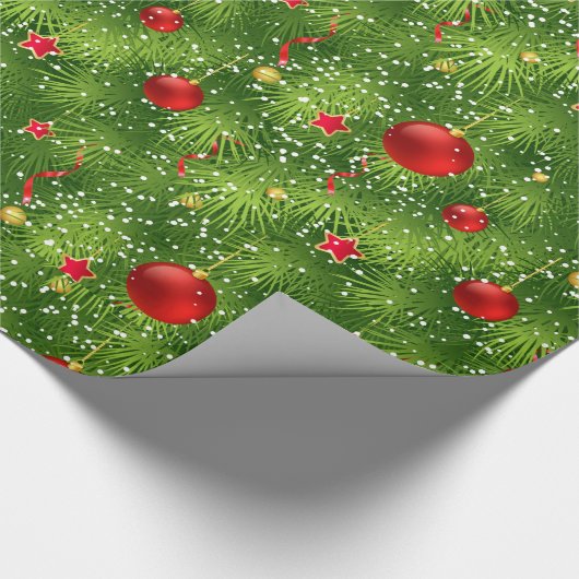 Weihnachtsbaummuster Wrapping Paper Geschenkpapier (Ecke)