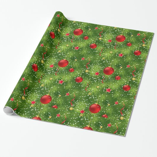 Weihnachtsbaummuster Wrapping Paper Geschenkpapier (Ungerollt)