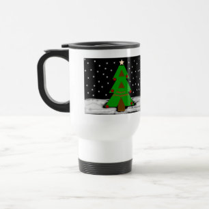 Weihnachtsbaumnacht-Tasse Reisebecher