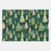 Weihnachtsbaumnachtswald Geschenkpapier Set (Vorderseite 3)