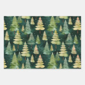 Weihnachtsbaumnachtswald Geschenkpapier Set (Vorderseite 2)
